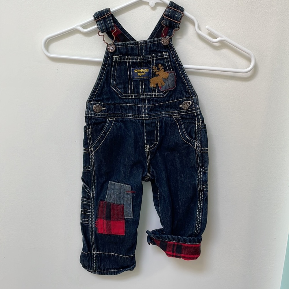 Oshkosh moose overall denim baby boy